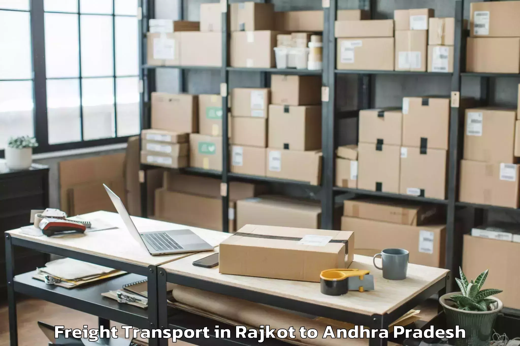 Professional Rajkot to Korukollu Freight Transport